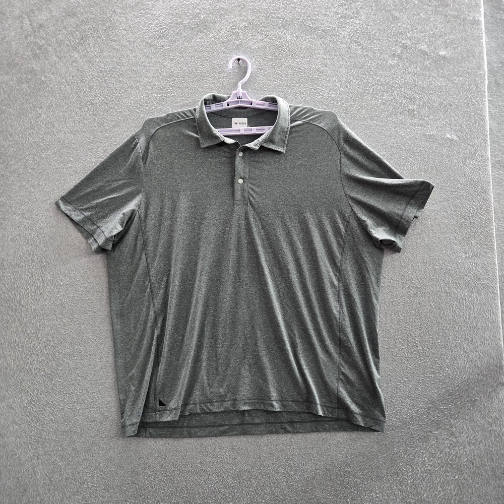 Untuckit Men Polo XXX-LARGE Gray Performance Logo Short Sleeve